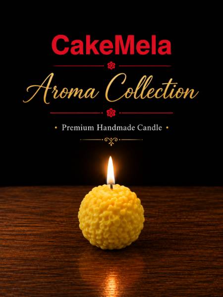 Yellow Laddu Candle