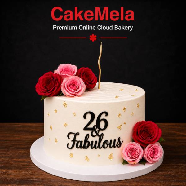 2 Pound 26 & Fabulous Floral Birthday Cake