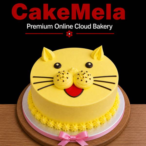 2 Pound Cute Cat Theme Cake